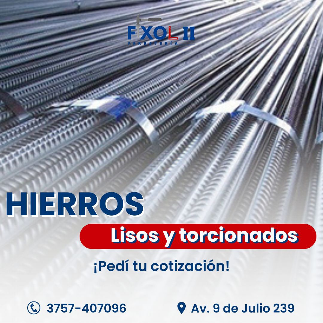 Hierros lisos y torsionados disponibles para cotización